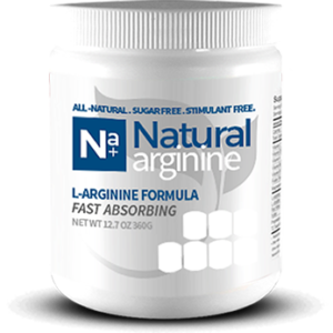The container for Natural Arginine L-arginine formula.